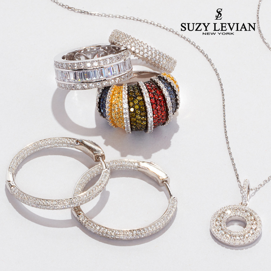 Suzy Levian Sterling Silver, Suzy Levian Jewelry, Suzy Levian Earrings, Suzy Levian Rings, Suzy Levian pendant, Suzy Levain