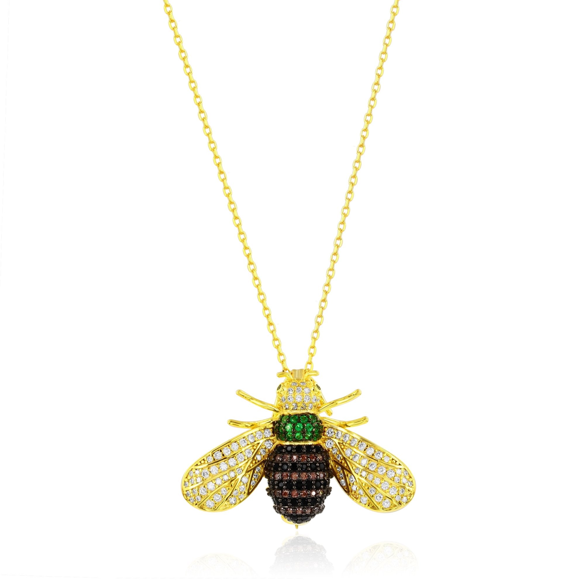 Suzy Levian Yellow Sterling Silver Cubic Zirconia Bumble Bee