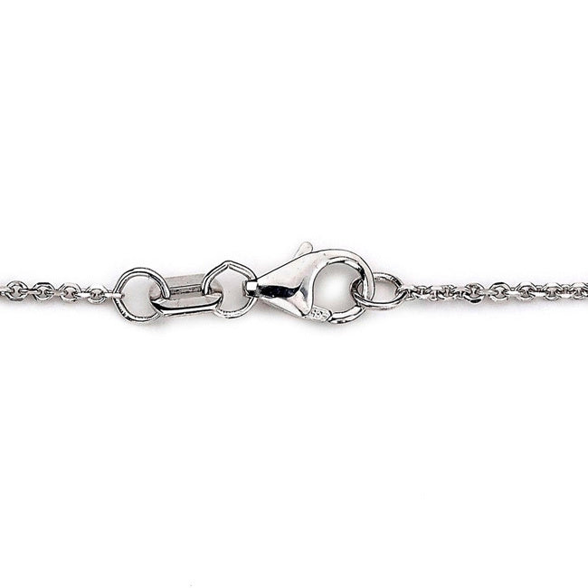 Suzy Levian 14k White Gold 1 cttw Bezel Diamond Station Necklace (36 inch)