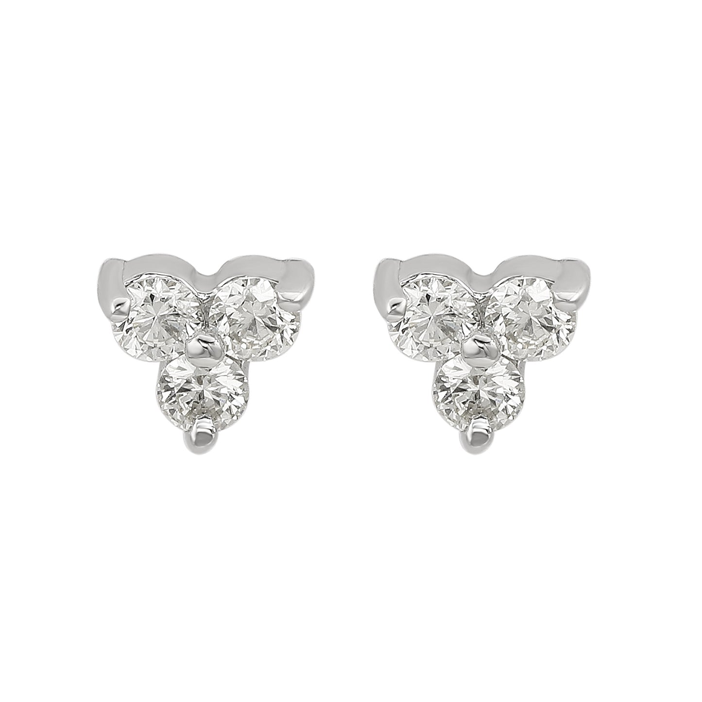 Suzy Levian White 14K 0.20 ct. tw. Diamond Cluster Studs