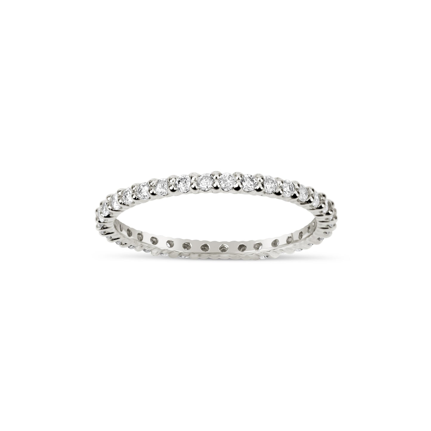 Suzy Levian 14K White Gold 1/2 ct TDW Diamond Eternity Band Ring