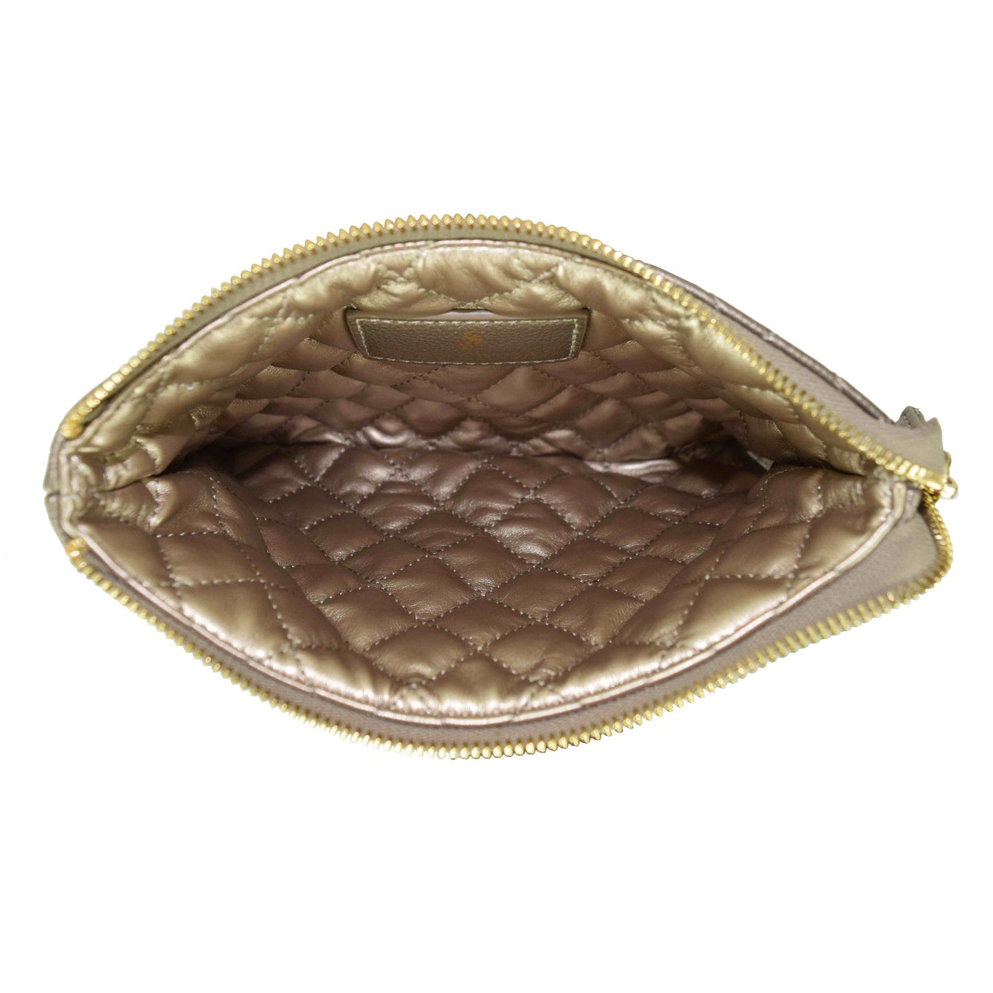 Suzy Levian Small Quilted Jewelry Travel Case in Champagne