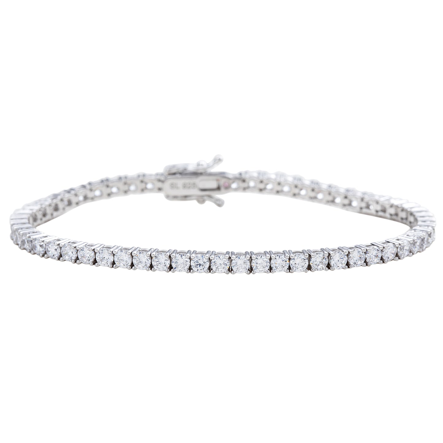 Suzy Levian Cubic Zirconia Sterling Silver 7 inch Tennis Bracelet