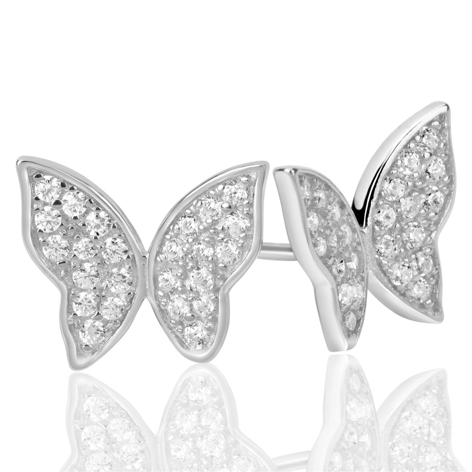 Silver Butterfly & Silicone Earrings Backing – EricaJewels