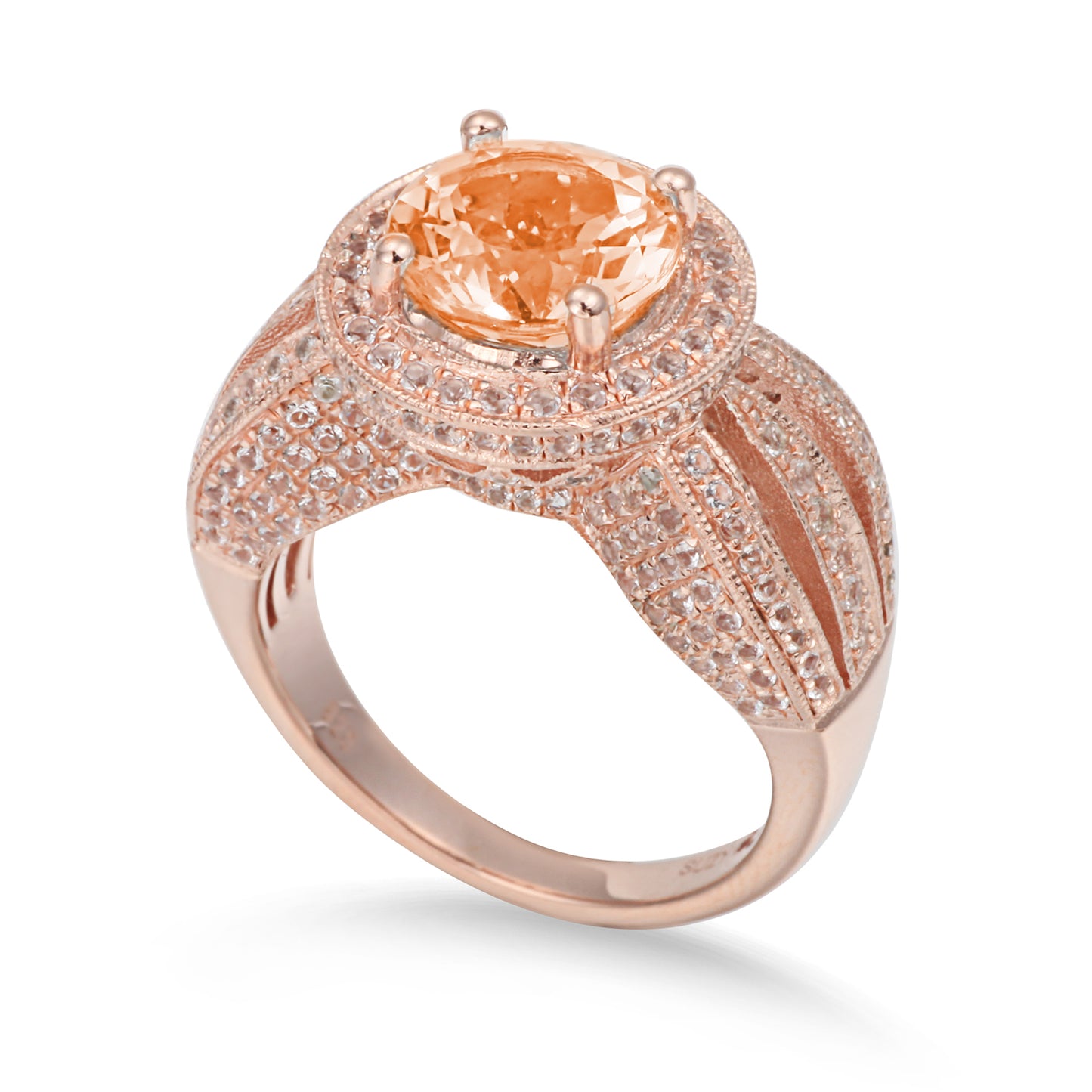Suzy Levian Sterling Silver 4.53 TCW Citrine Ring