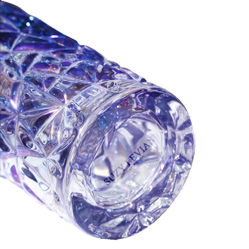 Suzy Levian New York Lavendar Crystal Intrinsic Vase