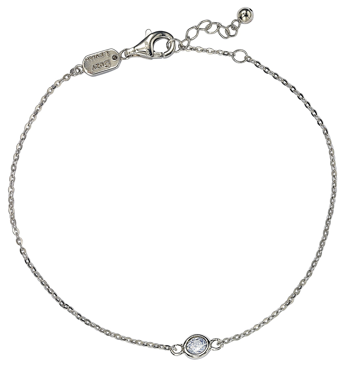 Suzy Levian .25 ct TDW 14K White Gold Diamond Solitaire Bracelet