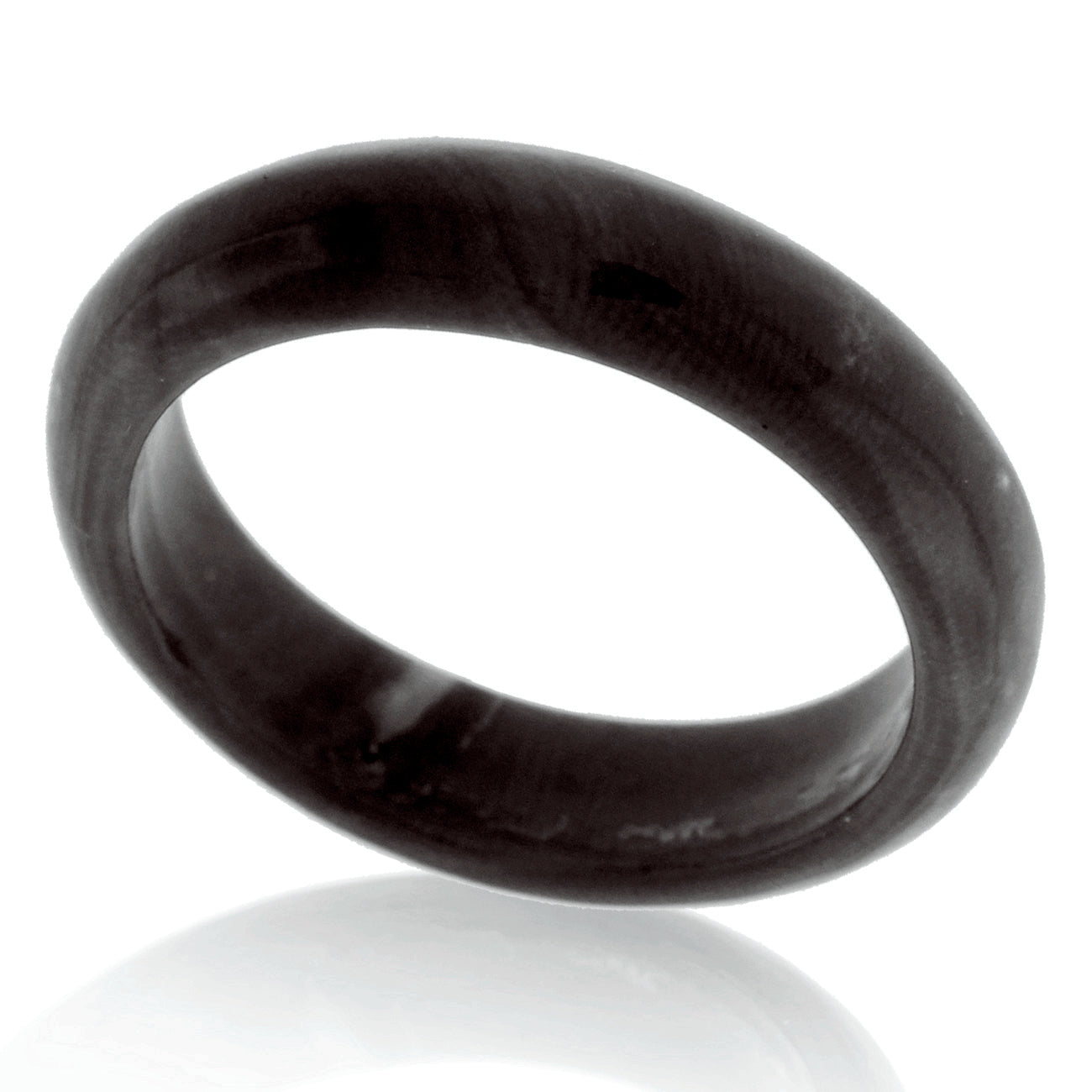 Suzy Levian Italian Hand Carved 6.3ct Natural Onyx Gem Eternity Band Ring