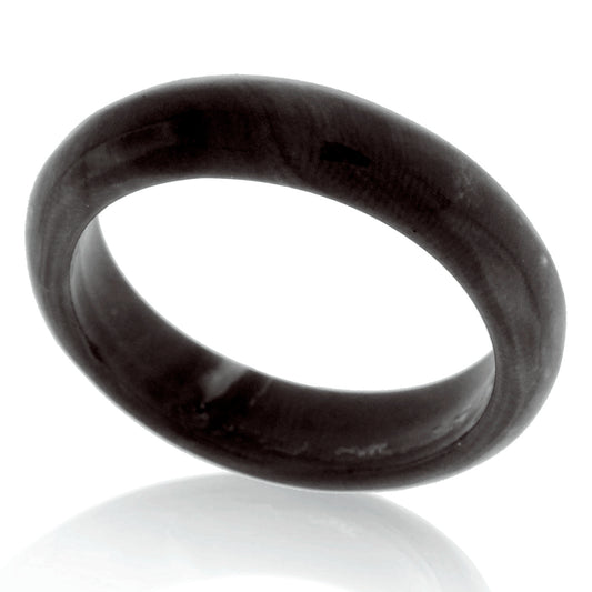 Suzy Levian Italian Hand Carved 6.3ct Natural Onyx Gem Eternity Band Ring