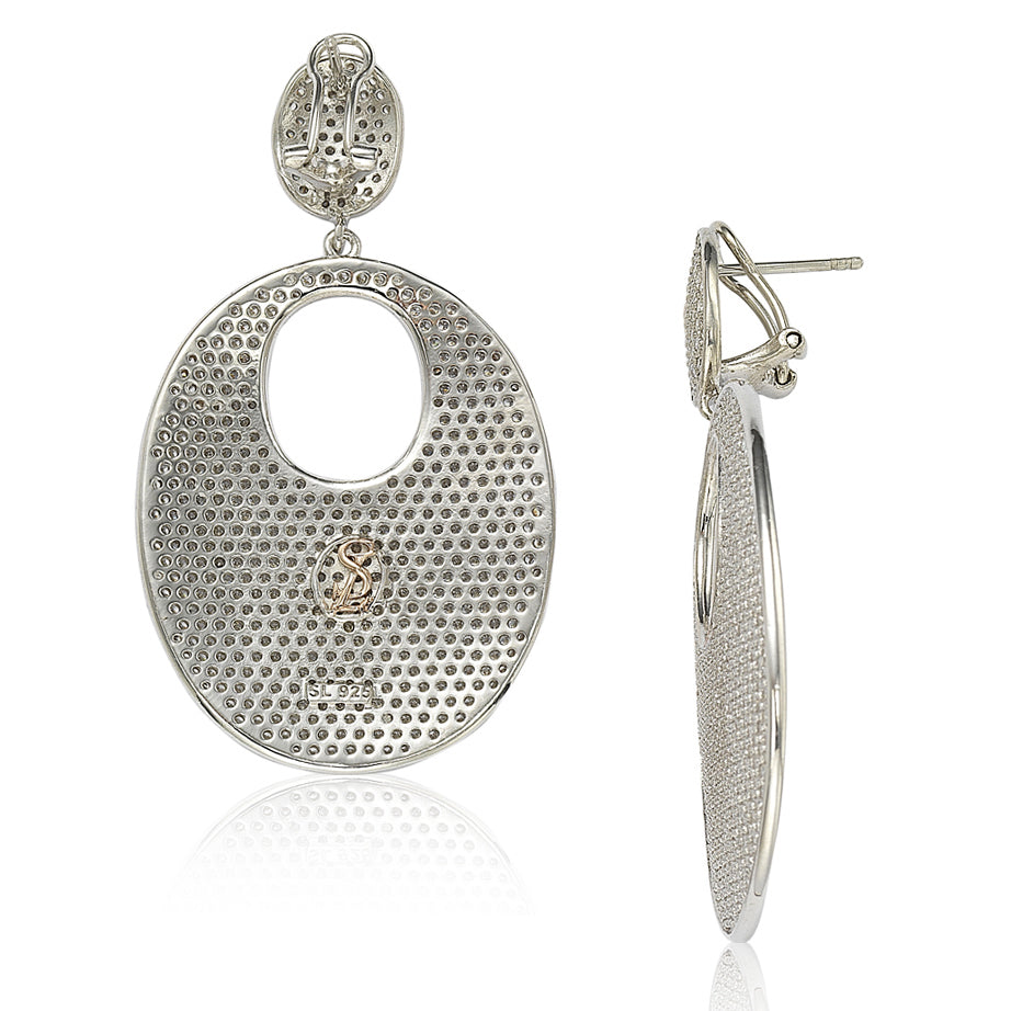 Suzy Levian Sterling Silver Cubic Zirconia Earrings