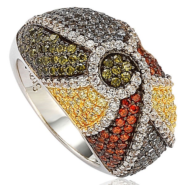 Suzy Levian Sterling Silver Exotic Cubic Zirconia Ring