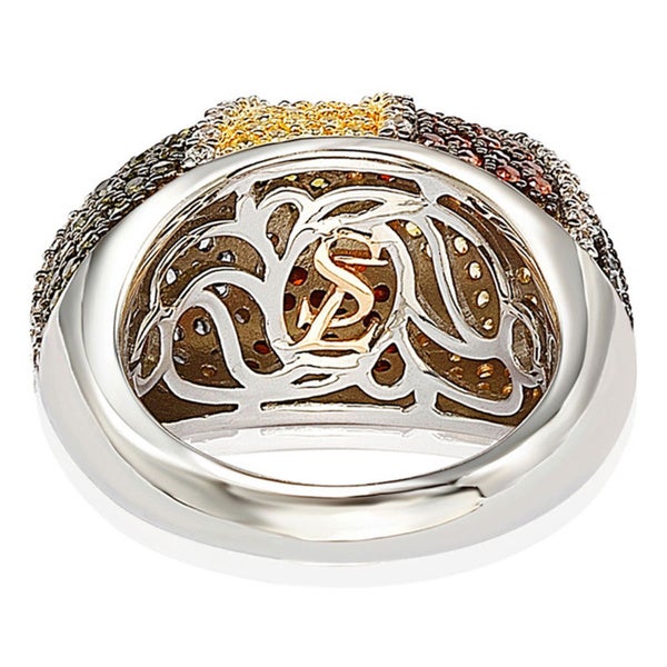 Suzy Levian Sterling Silver Exotic Cubic Zirconia Ring