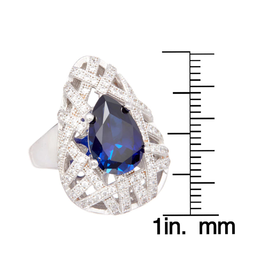 Suzy Levian Sterling Silver Cubic Zirconia Ring