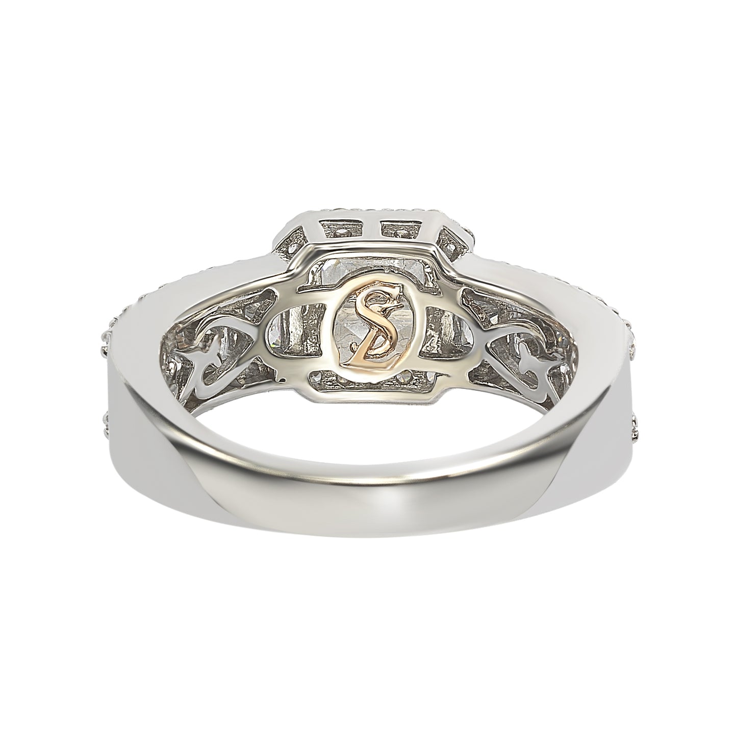 Suzy Levian Sterling Silver White Cubic Zirconia Engagement Ring