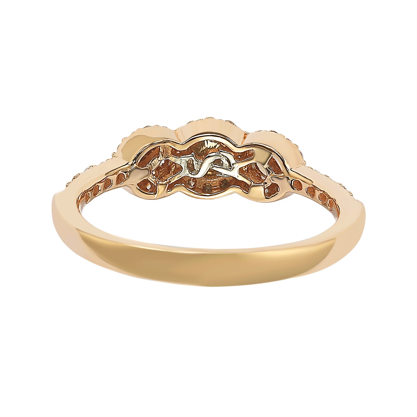 Suzy Levian Rose Sterling Silver Brown Cubic Zirconia Petite Ring