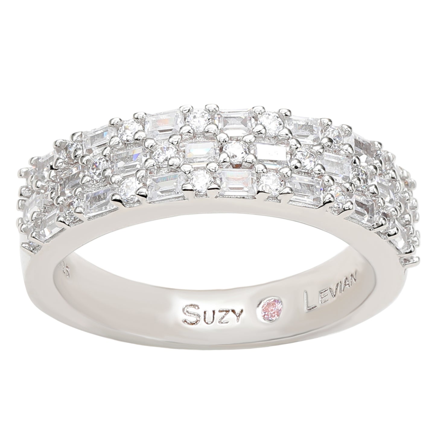 Suzy Levian Sterling Silver White Cubic Zirconia Ring