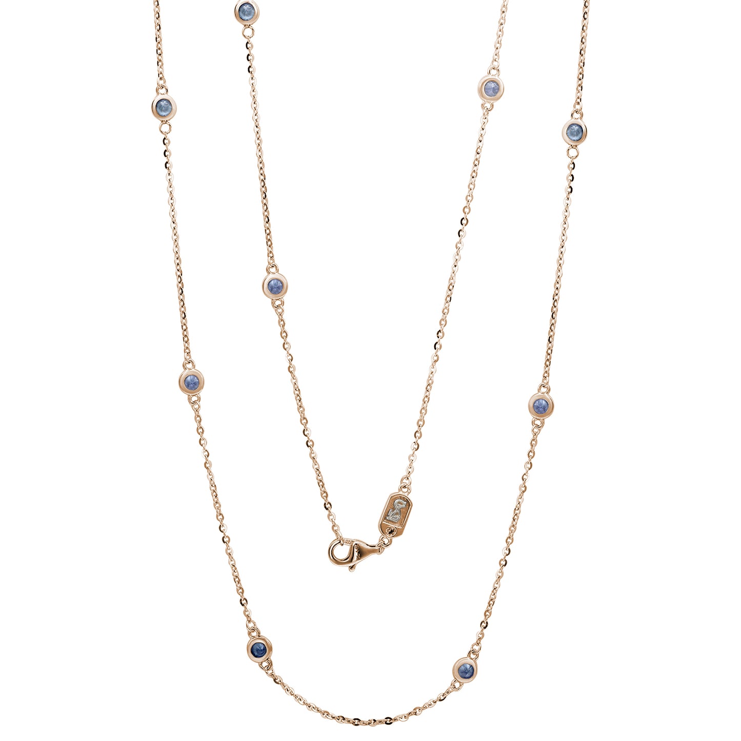 Suzy Levian 14K Rose Gold 1.50 CTTW Tanzanite Station Necklace