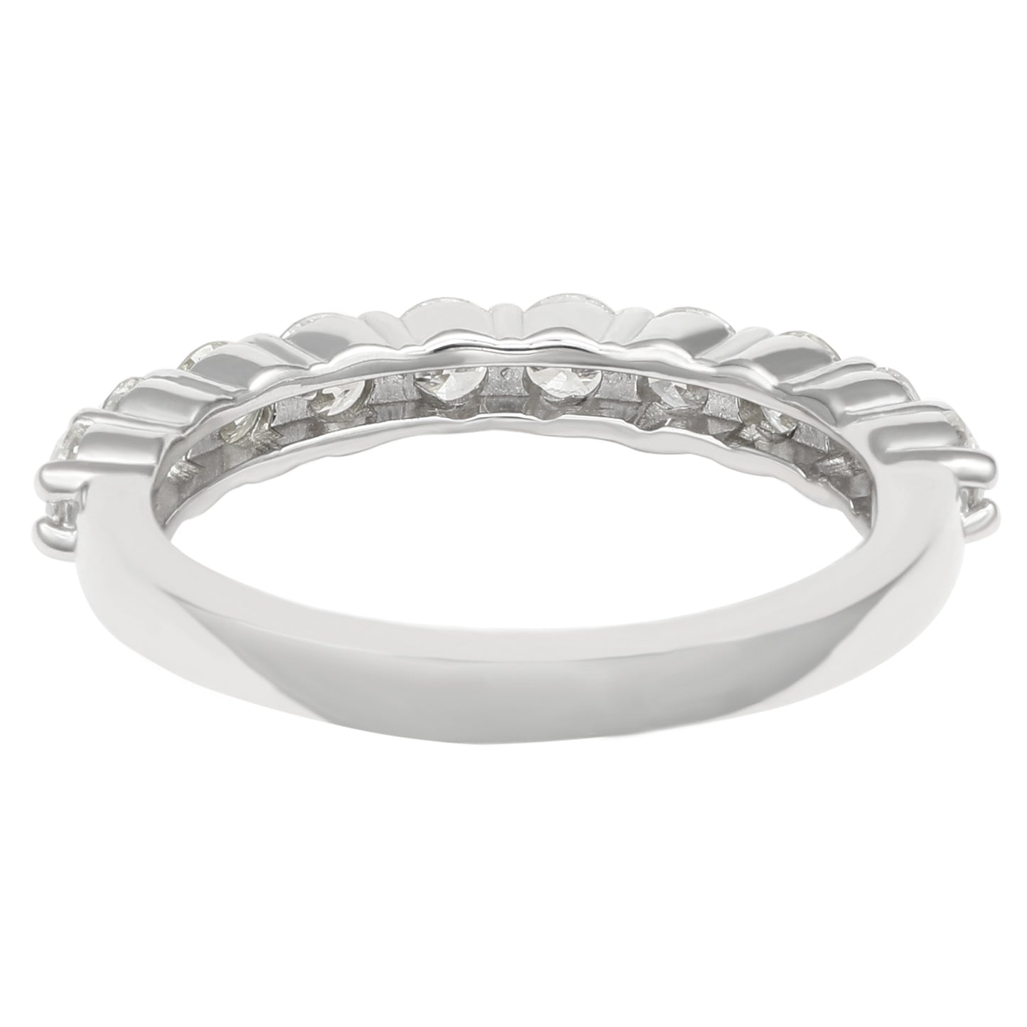 Suzy Levian 14K White Gold 1 cttw Diamond Eternity Half Band