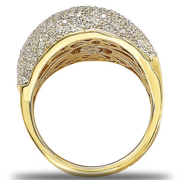 Suzy Levian 14K Goldplated Sterling Silver Cubic Zirconia Pave Band Ring
