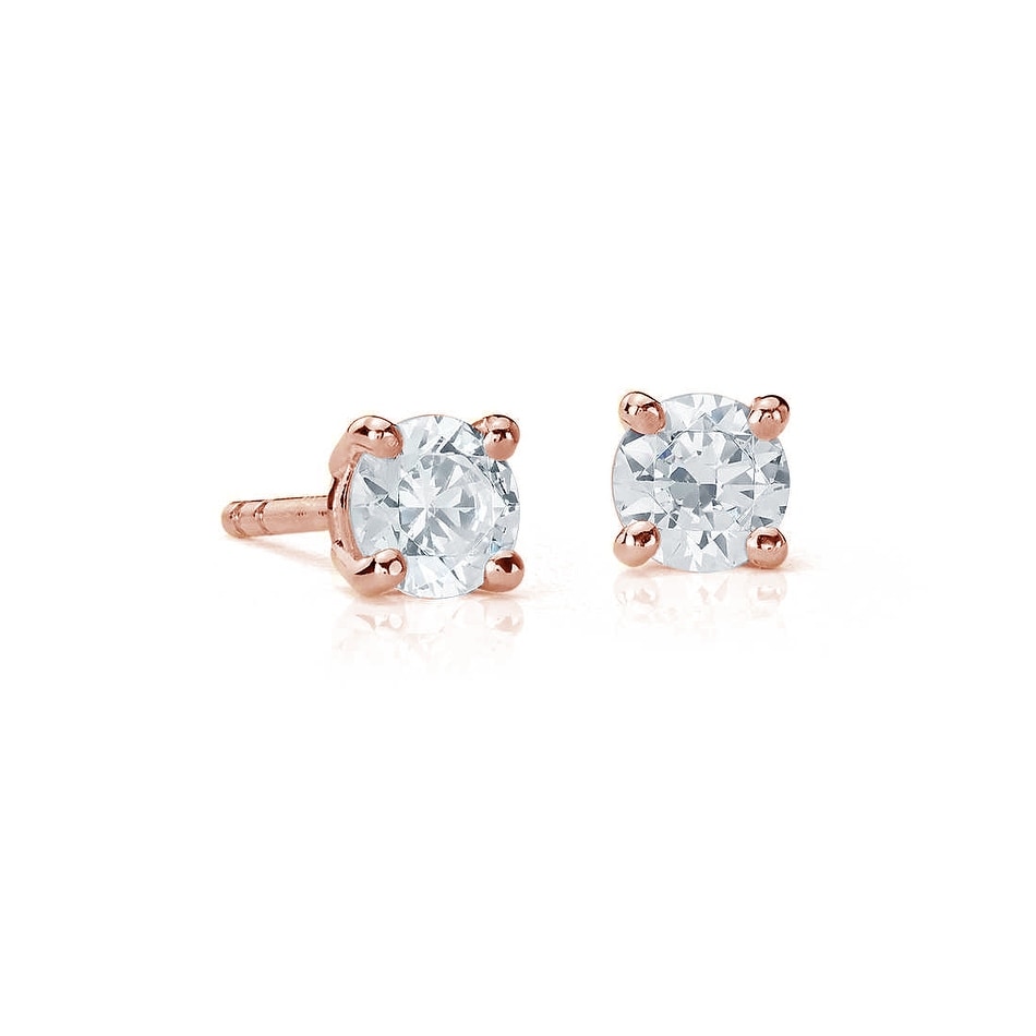 Suzy Levian 14K Rose Gold 0.25 ct. tw. Diamond Stud Earrings