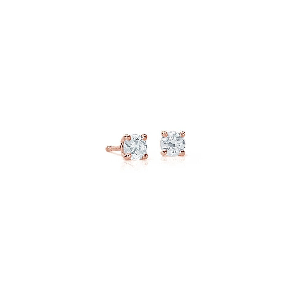 Suzy Levian 14K Rose Gold 0.25 ct. tw. Diamond Stud Earrings