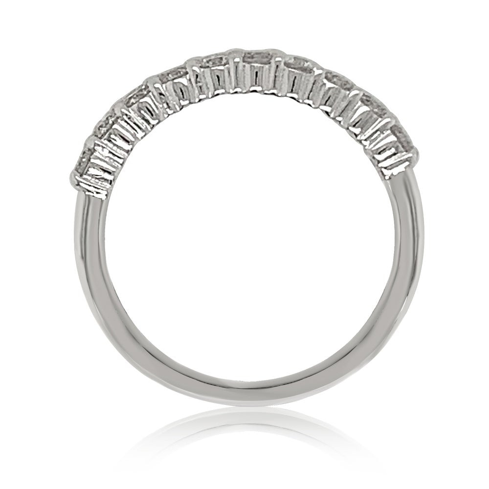 Suzy Levian 14K White Gold 0.50 cttw Diamond Eternity Half Band