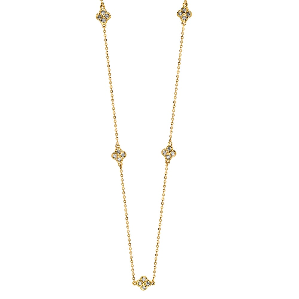 gold louis vuitton clover necklace