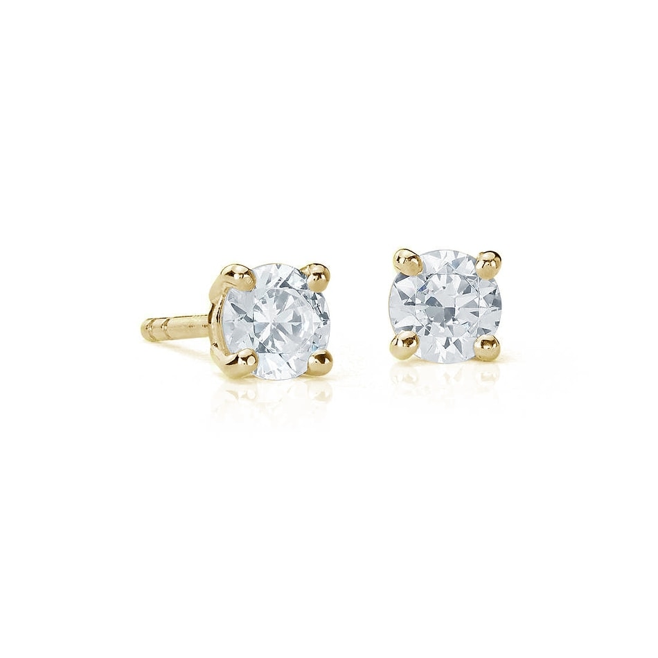 Suzy Levian 14K Yellow Gold 0.25 ct. tw. Diamond Stud Earrings