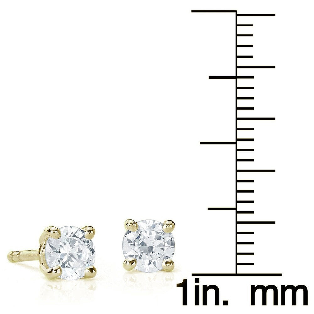 Suzy Levian 14K Yellow Gold 0.50 ct. tw. Diamond Stud Earrings