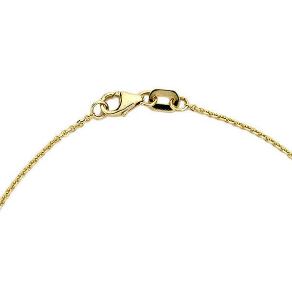 Suzy Levian 14k Gold 2/5 ct Bezel Diamond Solitaire Station Necklace