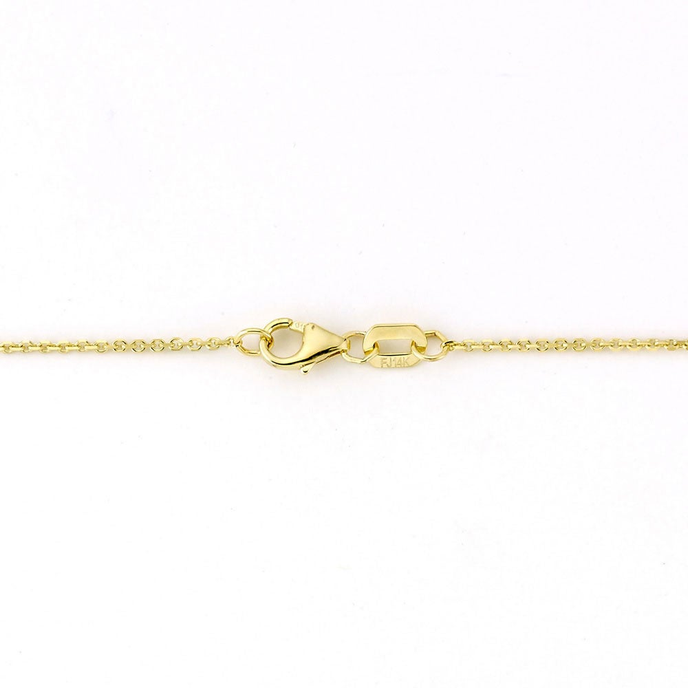 Suzy Levian 14k Yellow Gold 0.15 ct TDW Bezel Diamond Solitaire Necklace