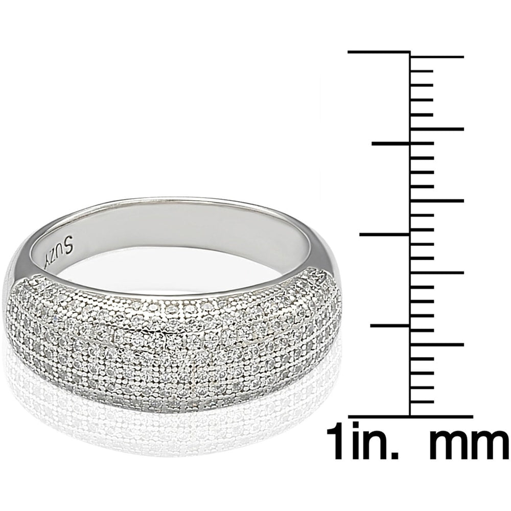 Suzy Levian Sterling Silver Cubic Zirconia Anniversary Band