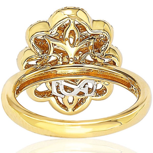 Suzy Levian Cubic Zirconia Sterling Silver Infinity Ring - Gold