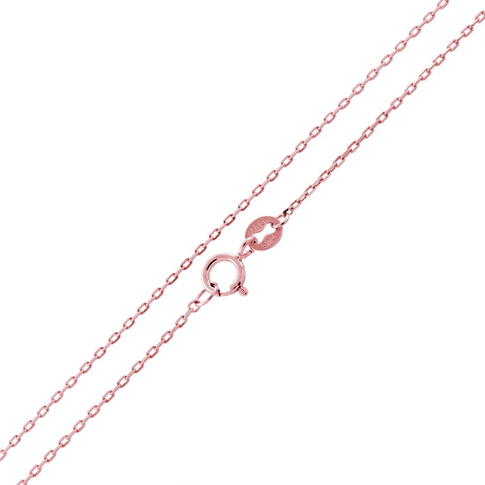 Suzy Levian Rosed Sterling Silver Double Heart Dangling CZ Pendant