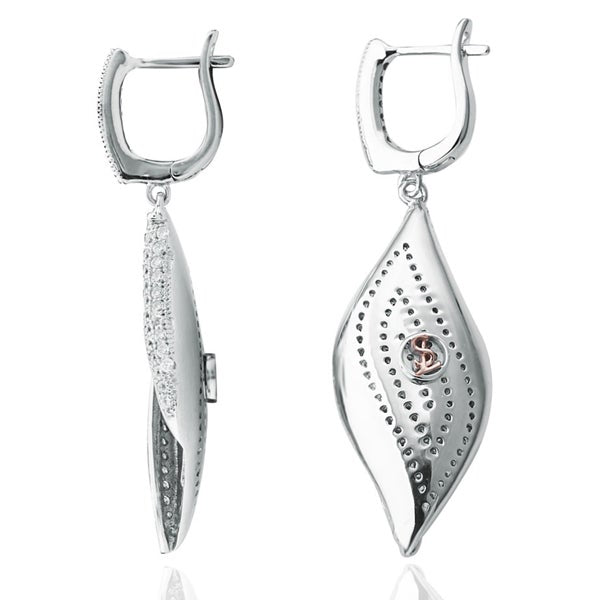 Suzy Levian Pave Cubic Zirconia Sterling Silver Earrings