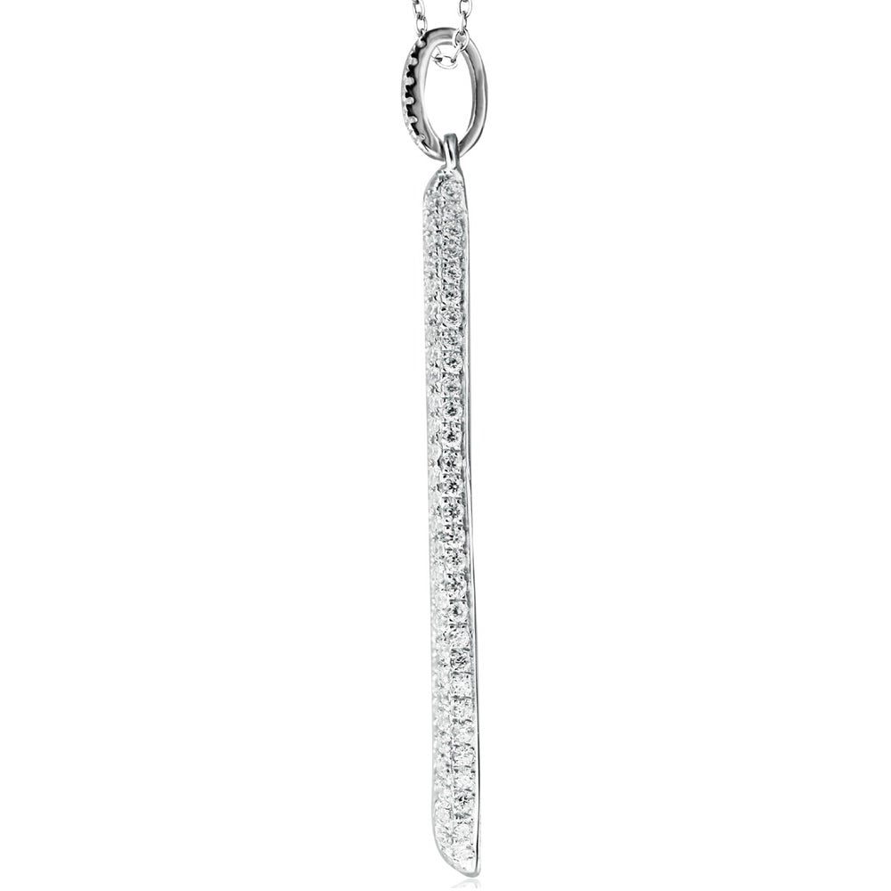 Suzy Levian Pave Cubic Zirconia Sterling Silver Pendant