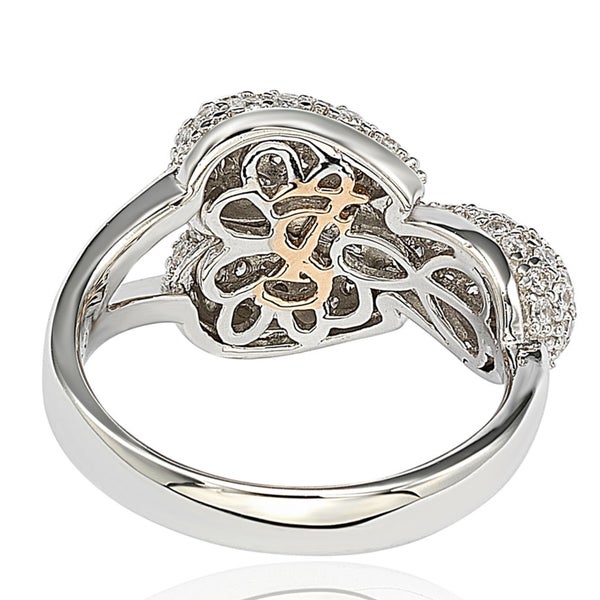 Suzy Levian Pave Cubic Zirconia Sterling Silver Ring