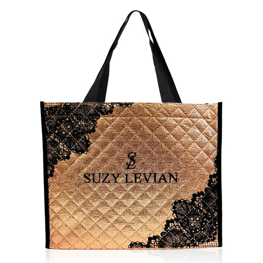 Suzy Levian Quilted Reusable Tote Carryall Bag