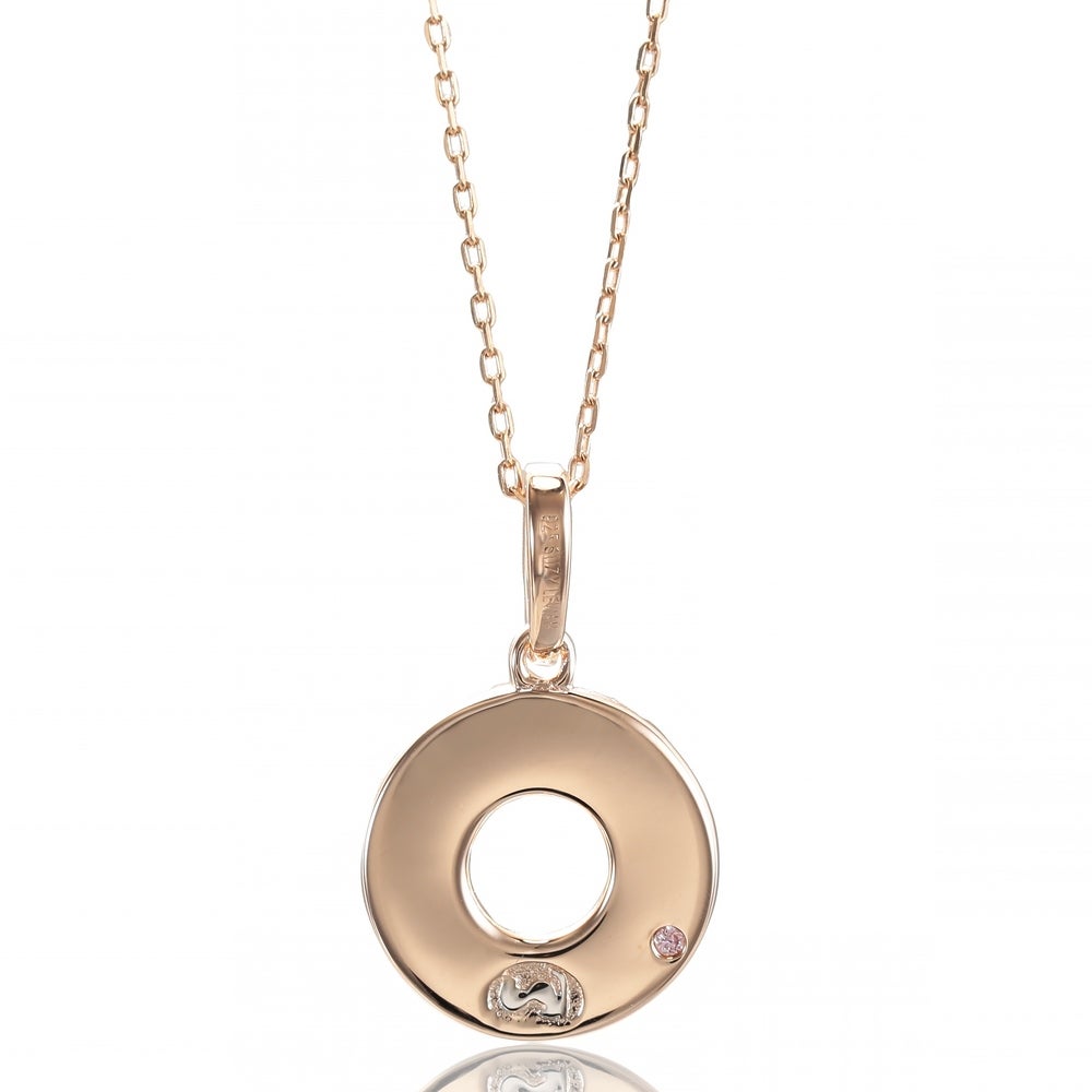 Suzy Levian Rosed Sterling Silver Created Ruby 3-Row Circle Pendant