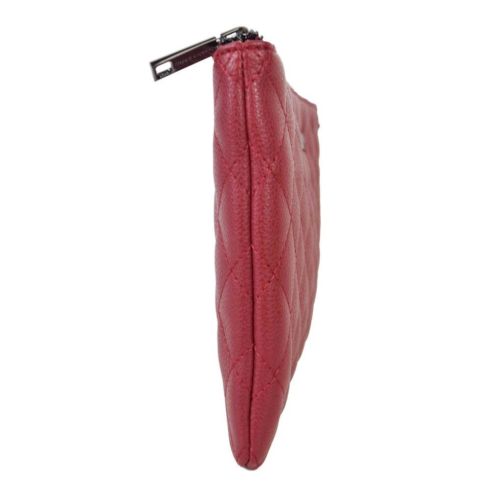 Suzy Levian Small Quilted Jewelry Travel Case in Red