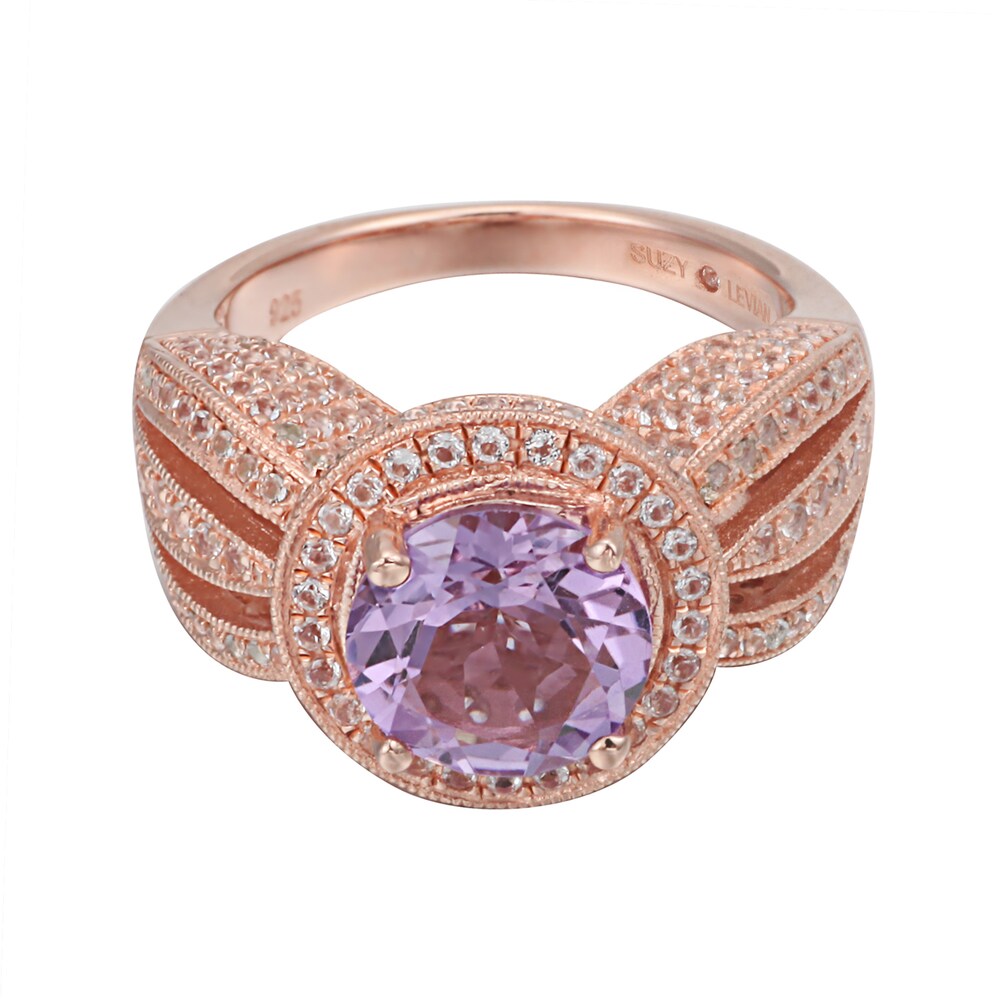 Suzy Levian Sterling Silver 4.37 TCW Purple Amethyst Ring