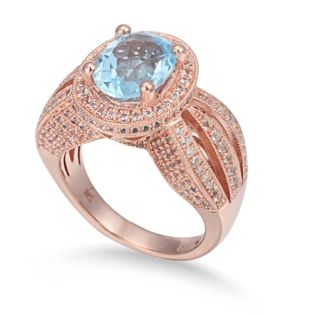 Levian blue topaz on sale ring rose gold