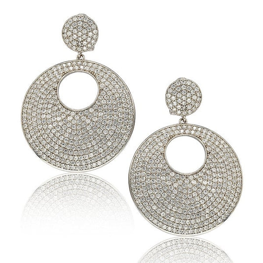 Suzy Levian Sterling Silver Cubic Zirconia Earrings