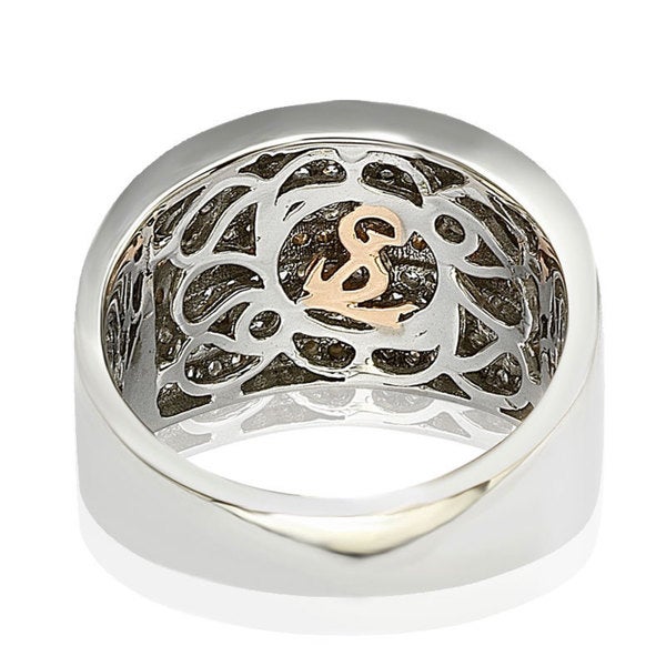 Suzy Levian Sterling Silver Cubic Zirconia Pave Ring