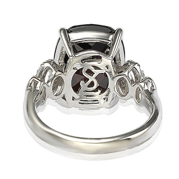 Suzy Levian Sterling Silver Dark Brown Cubic Zirconia Ring