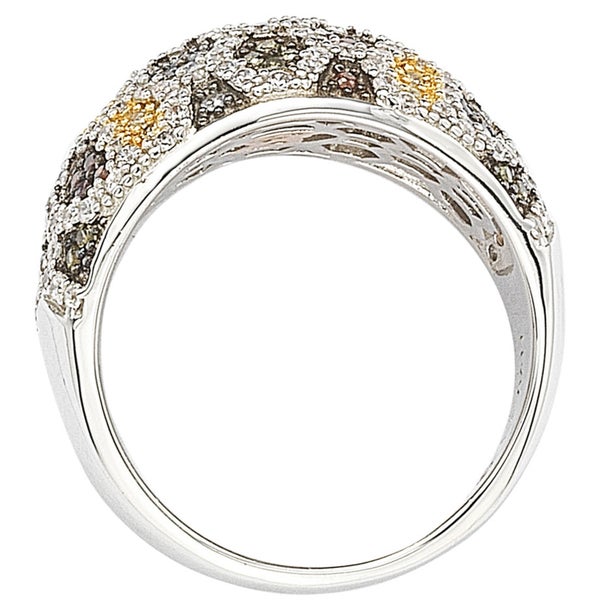 Suzy Levian Sterling Silver Pave Cubic Zirconia Ring