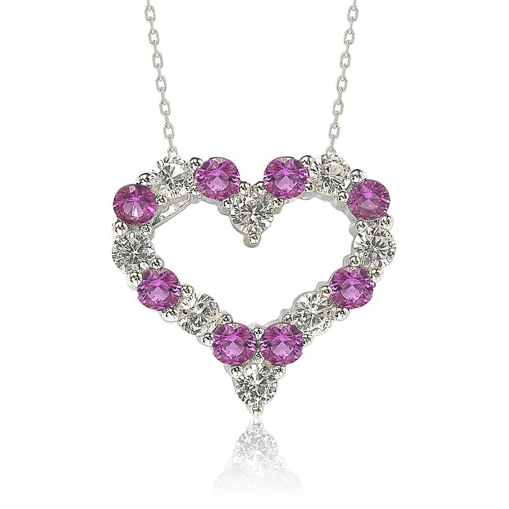 On sale Suzy Levian Purple Heart Necklace