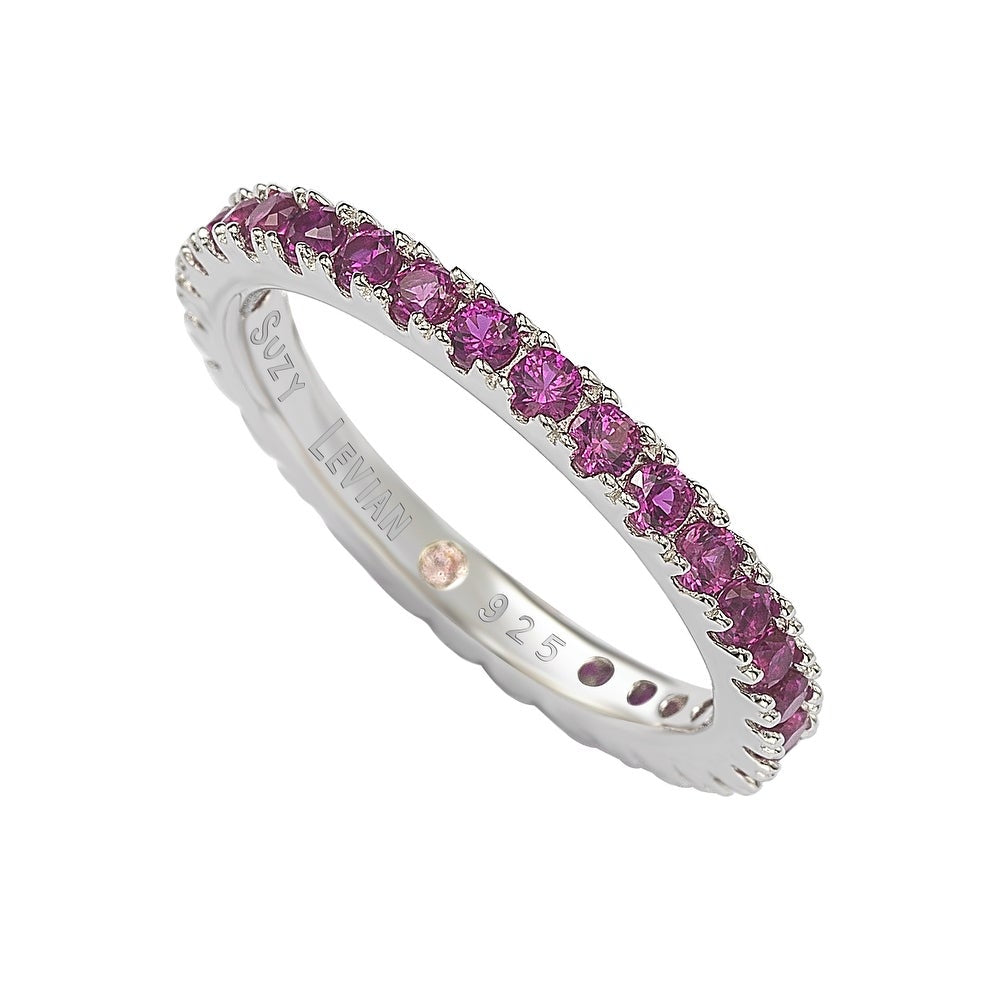 Thin ruby hot sale eternity band