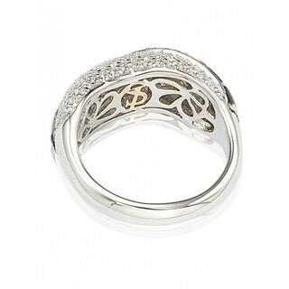 Suzy Levian Wild Side Sterling Silver Cubic Zirconia White Tiger Ring