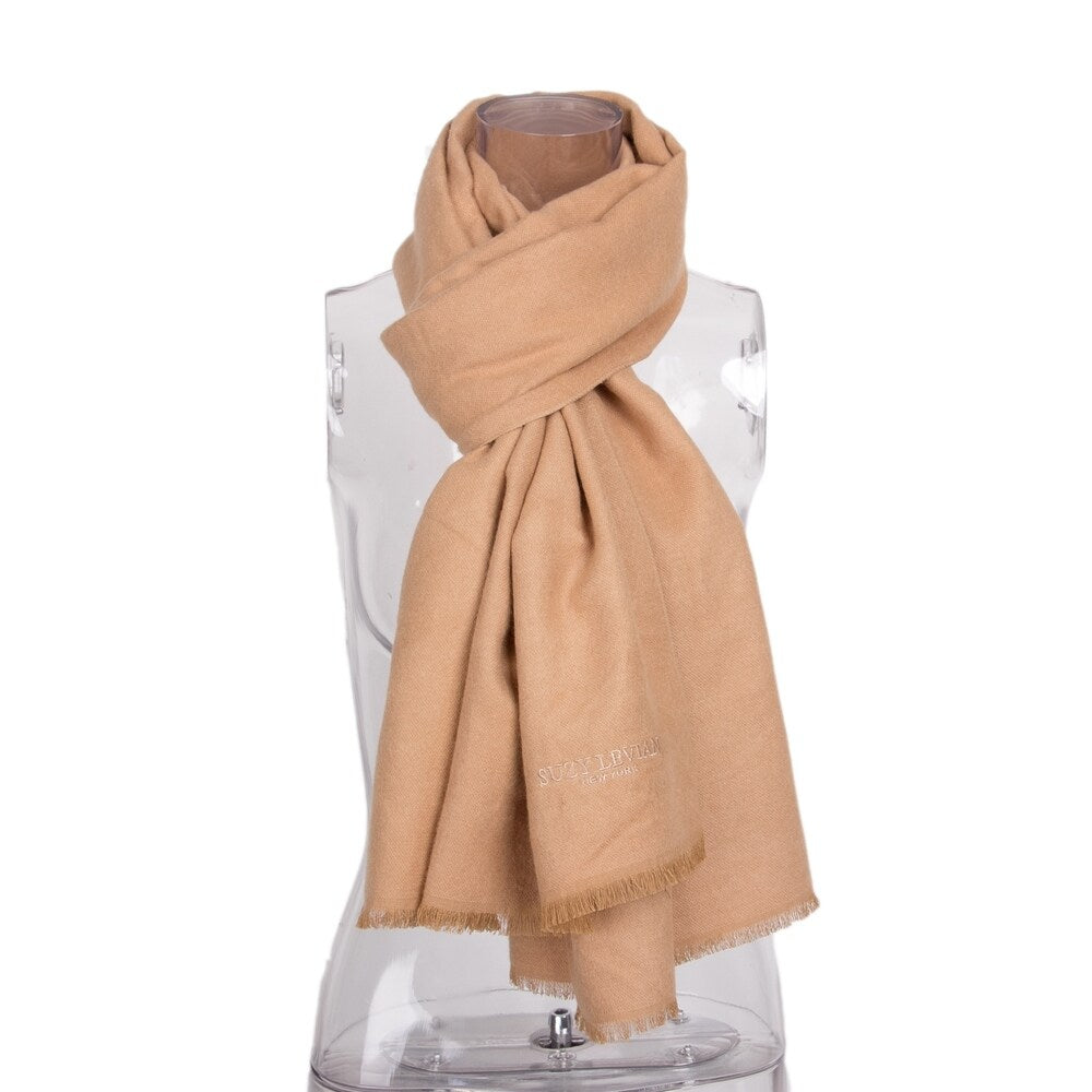Suzy Levian Women's Classic Camel Soft Scarf